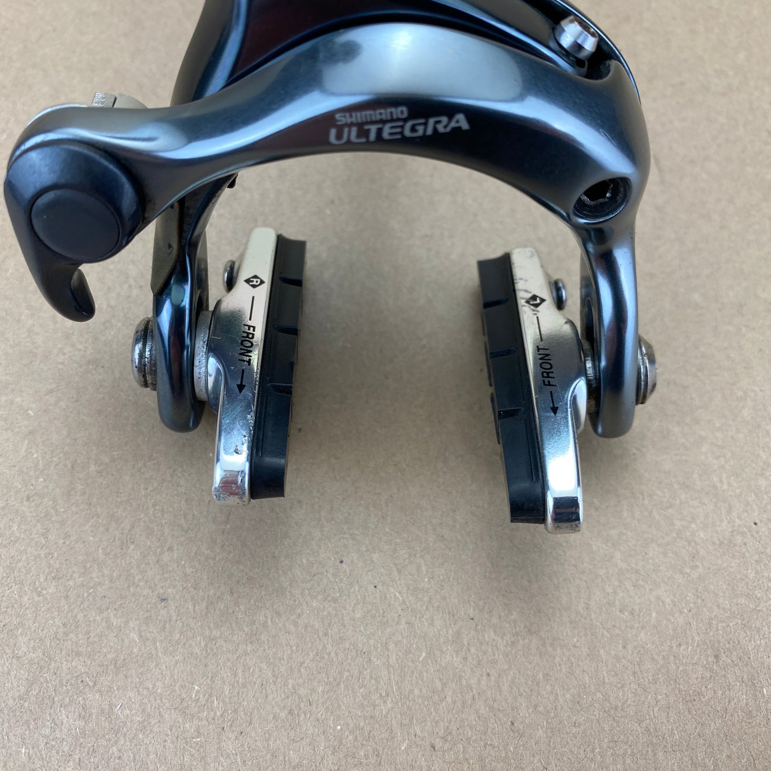 scratches on the front brake pads