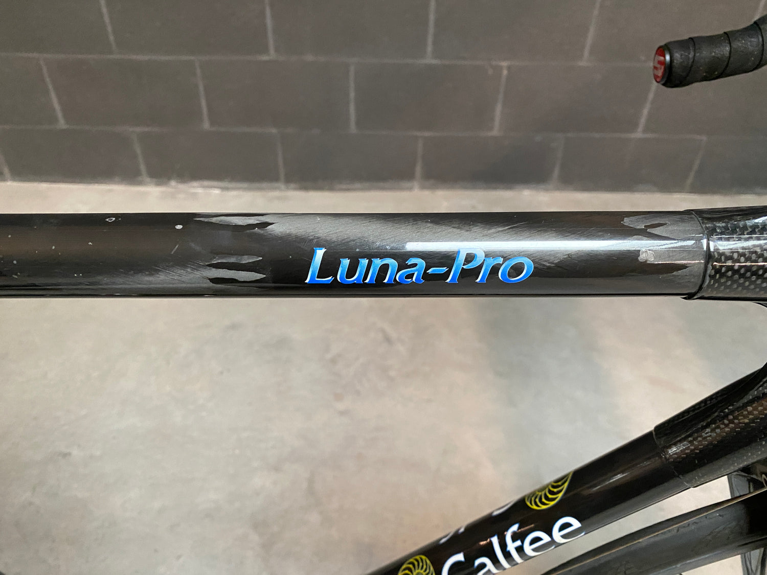 close up of the model name