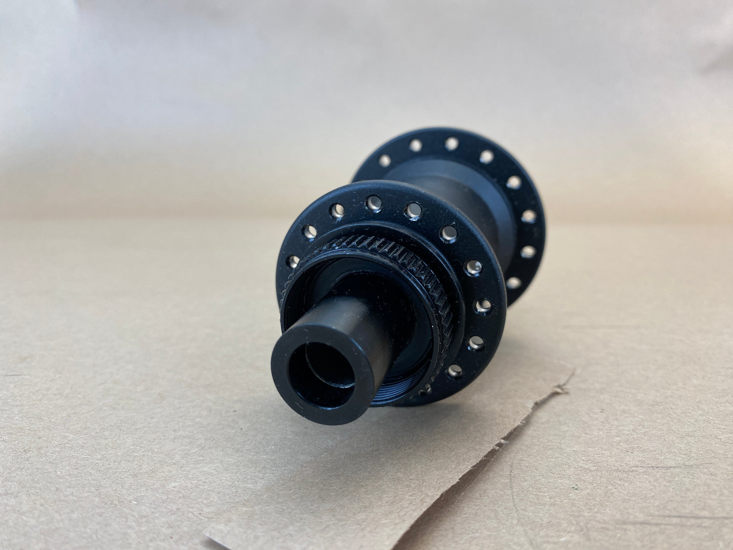close up of the rear rotor mount and axle end