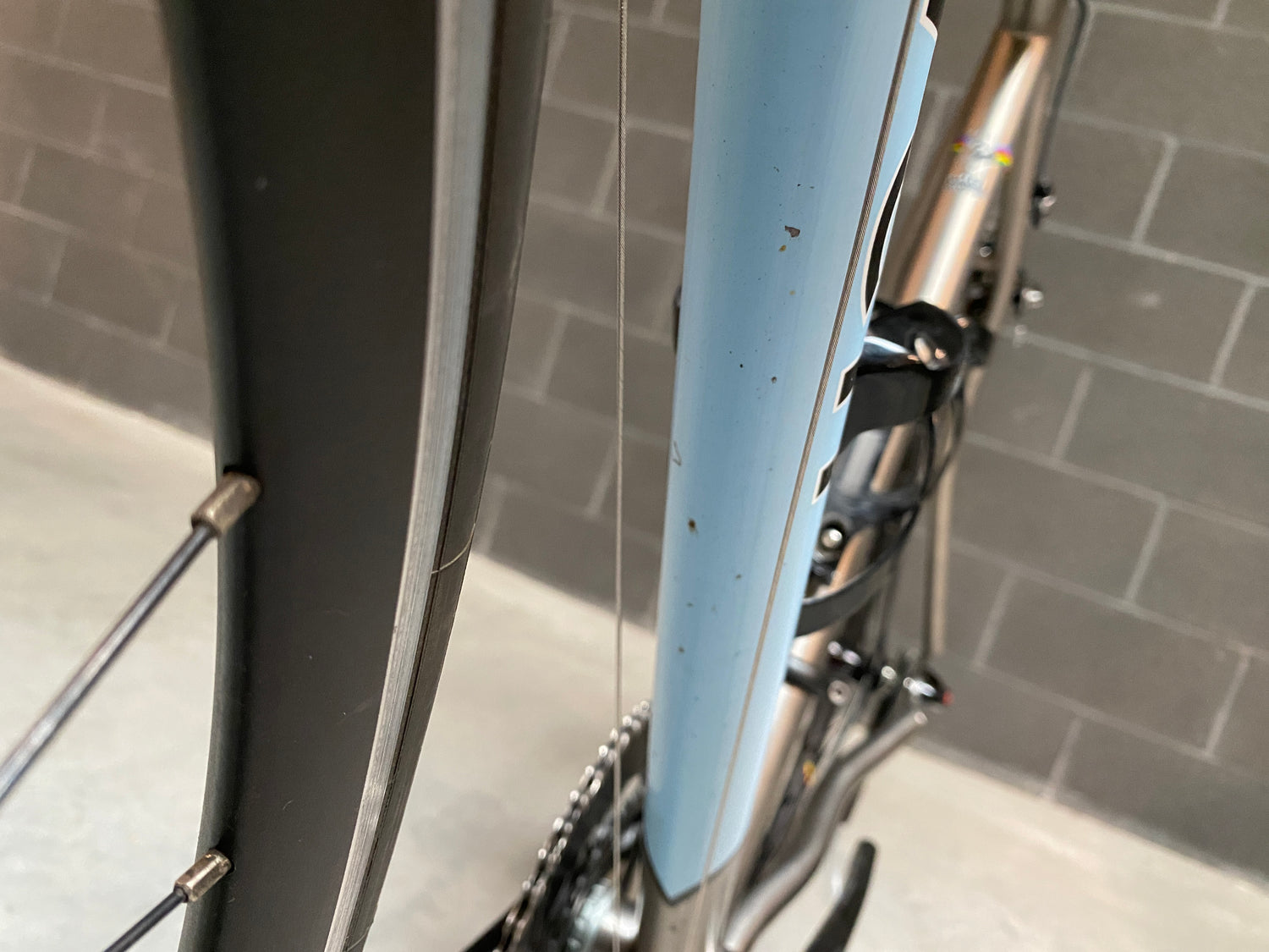 small scratches on the down tube