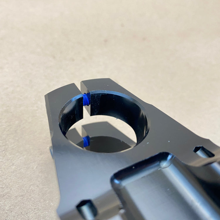 view of the steering tube clamp