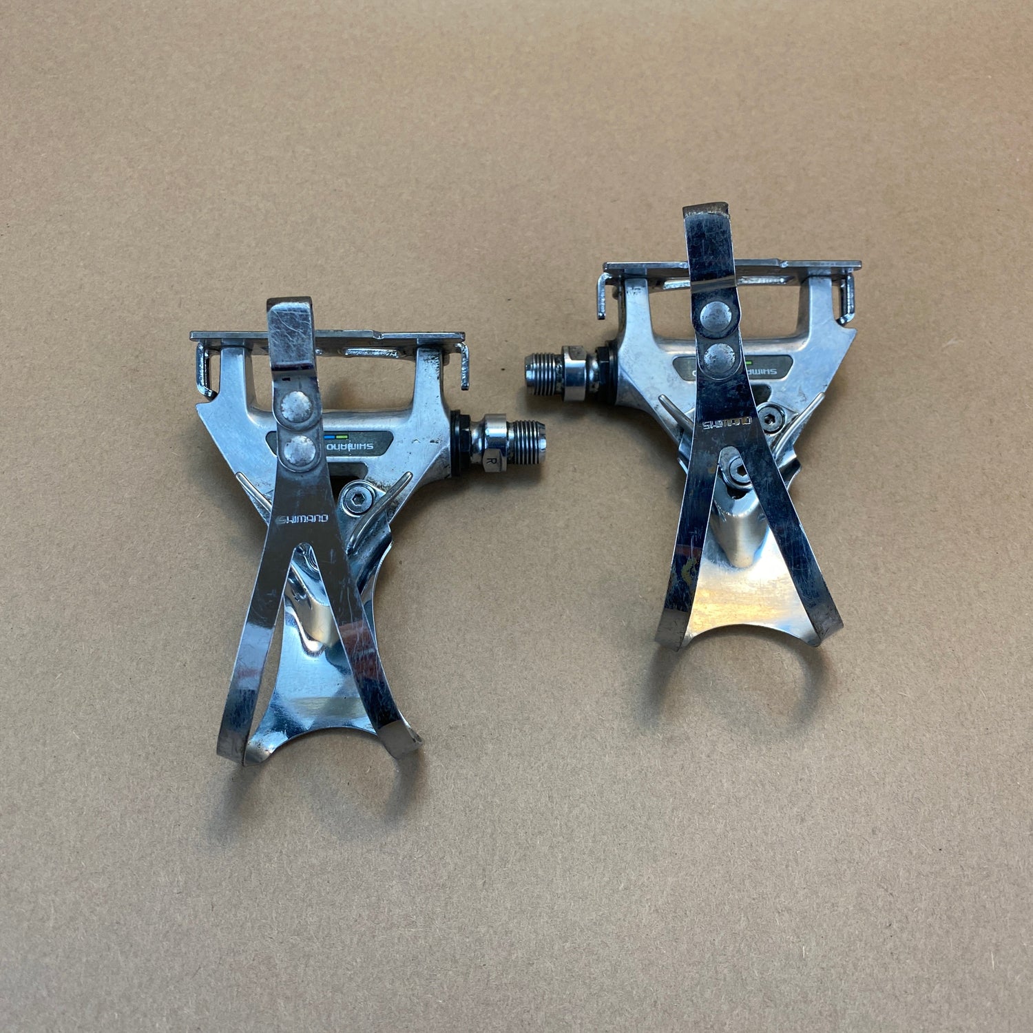 top view of the pedals