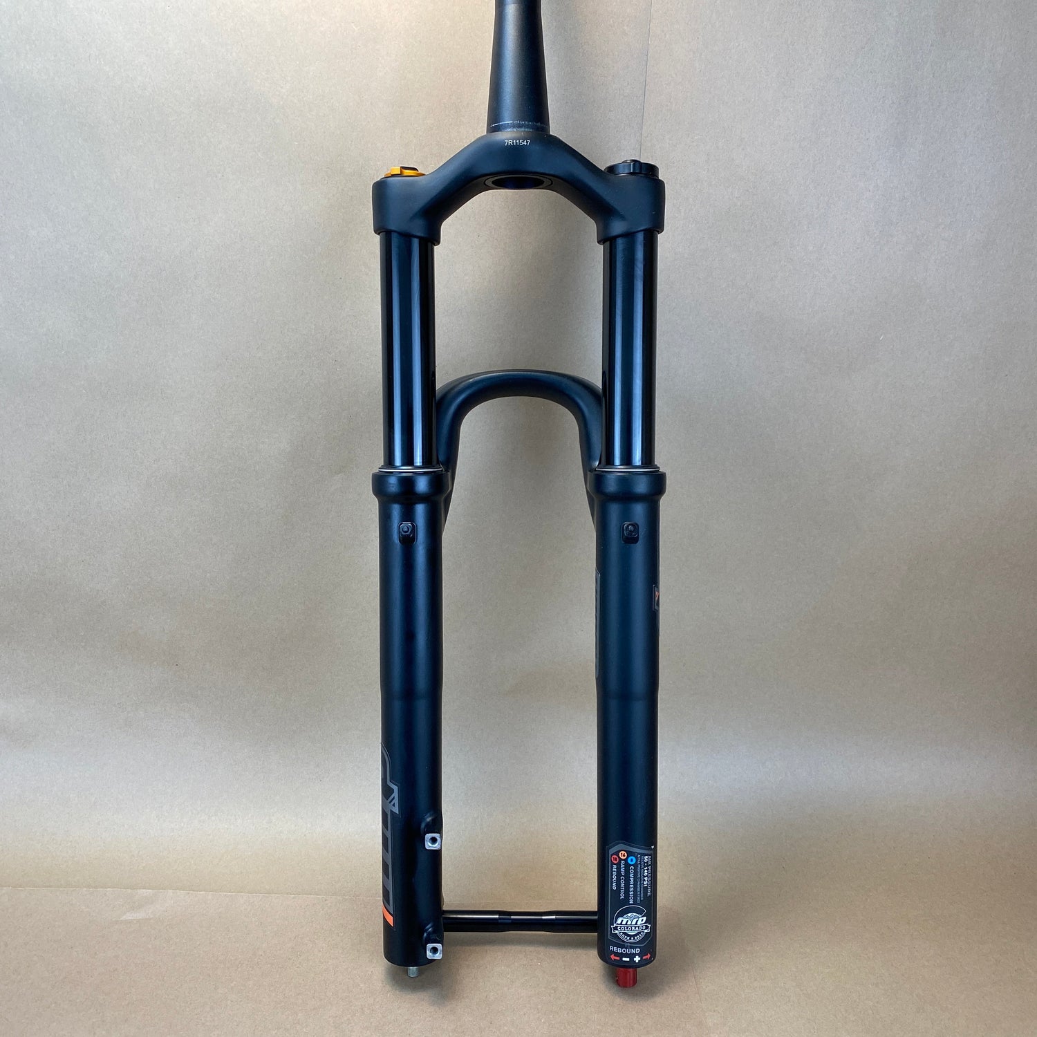 rear view of the fork
