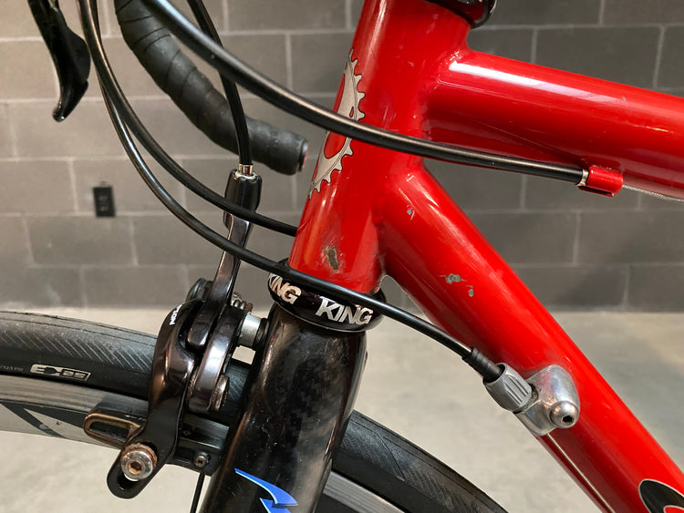 scratches on the head tube