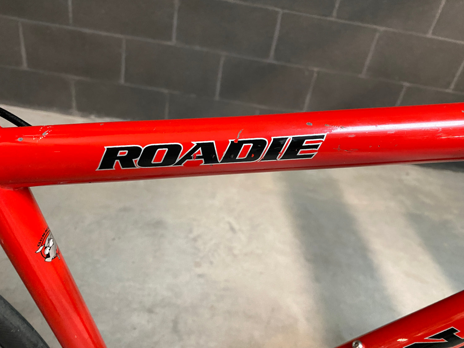 close up of the model name