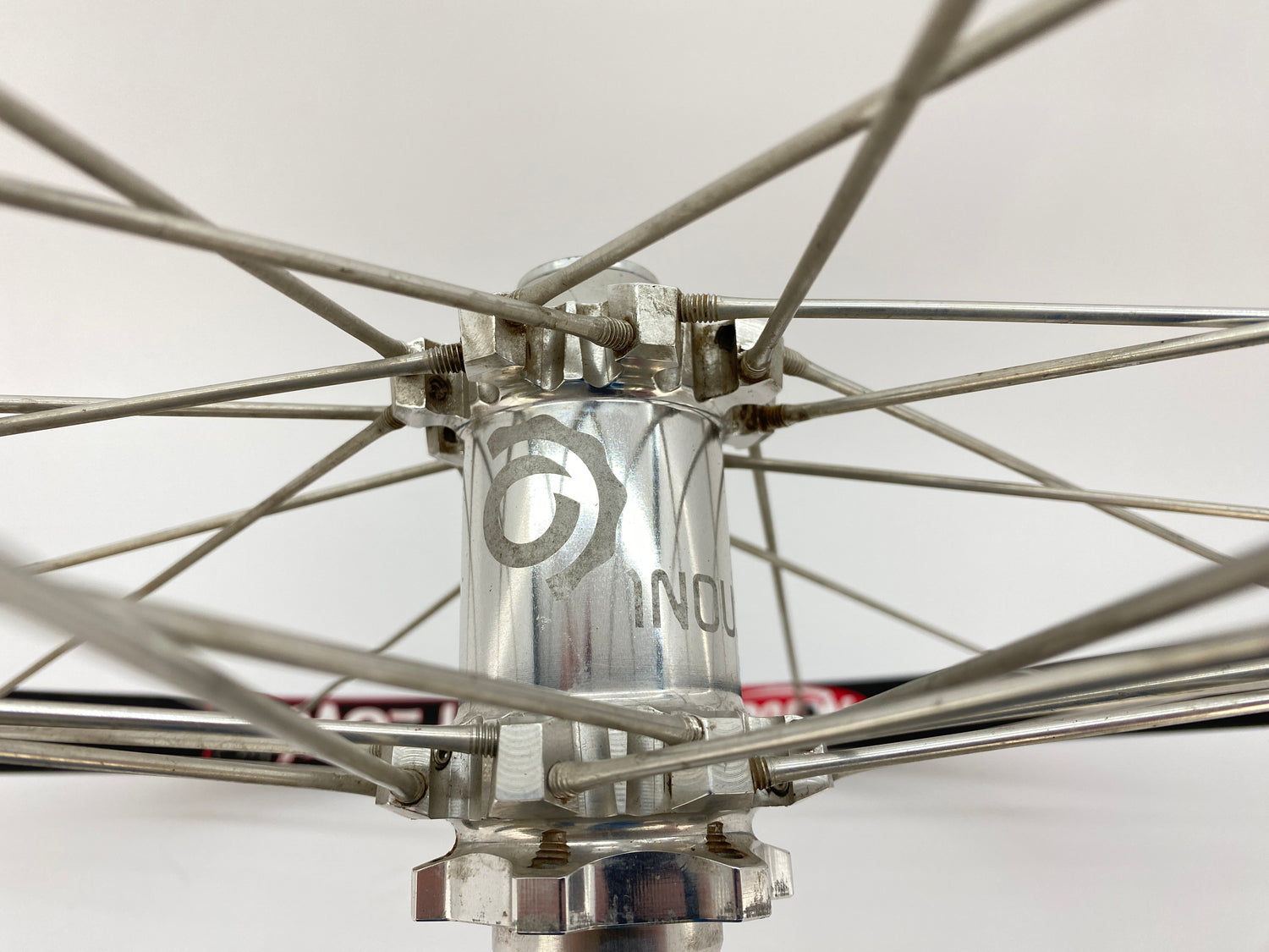 close up of the front hub