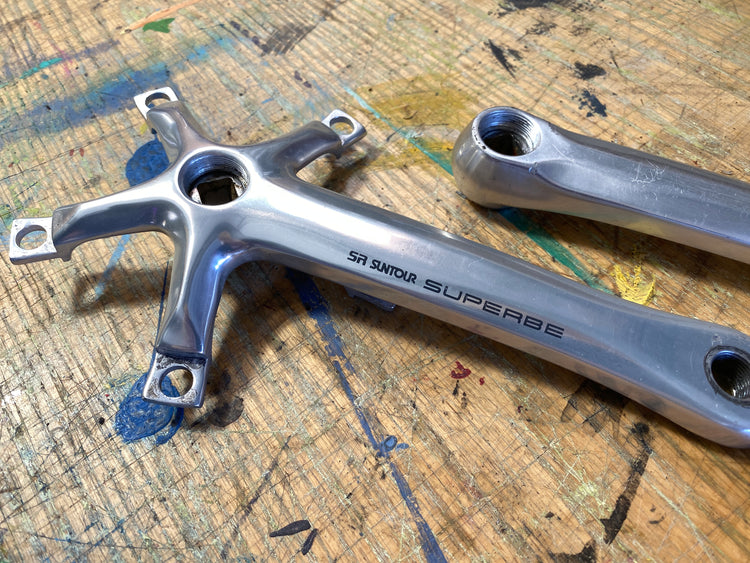 Suntour Superbe Crank Arms 172.5mm 130 BCD Square taper