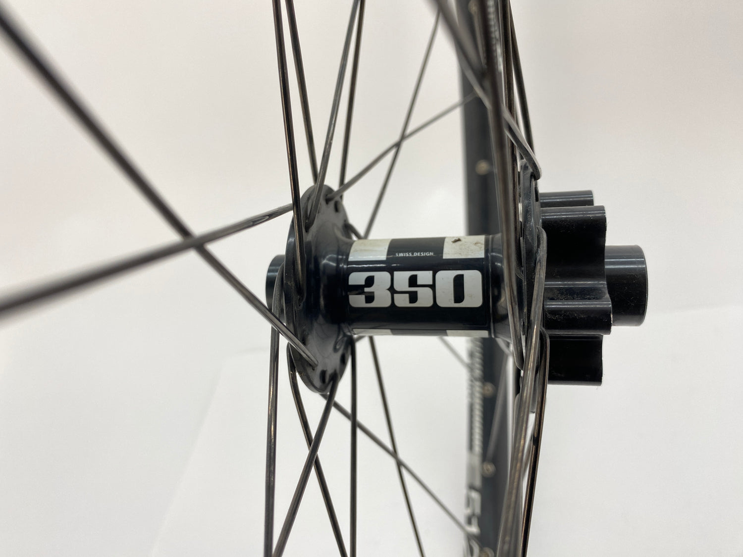 close up of the front hub