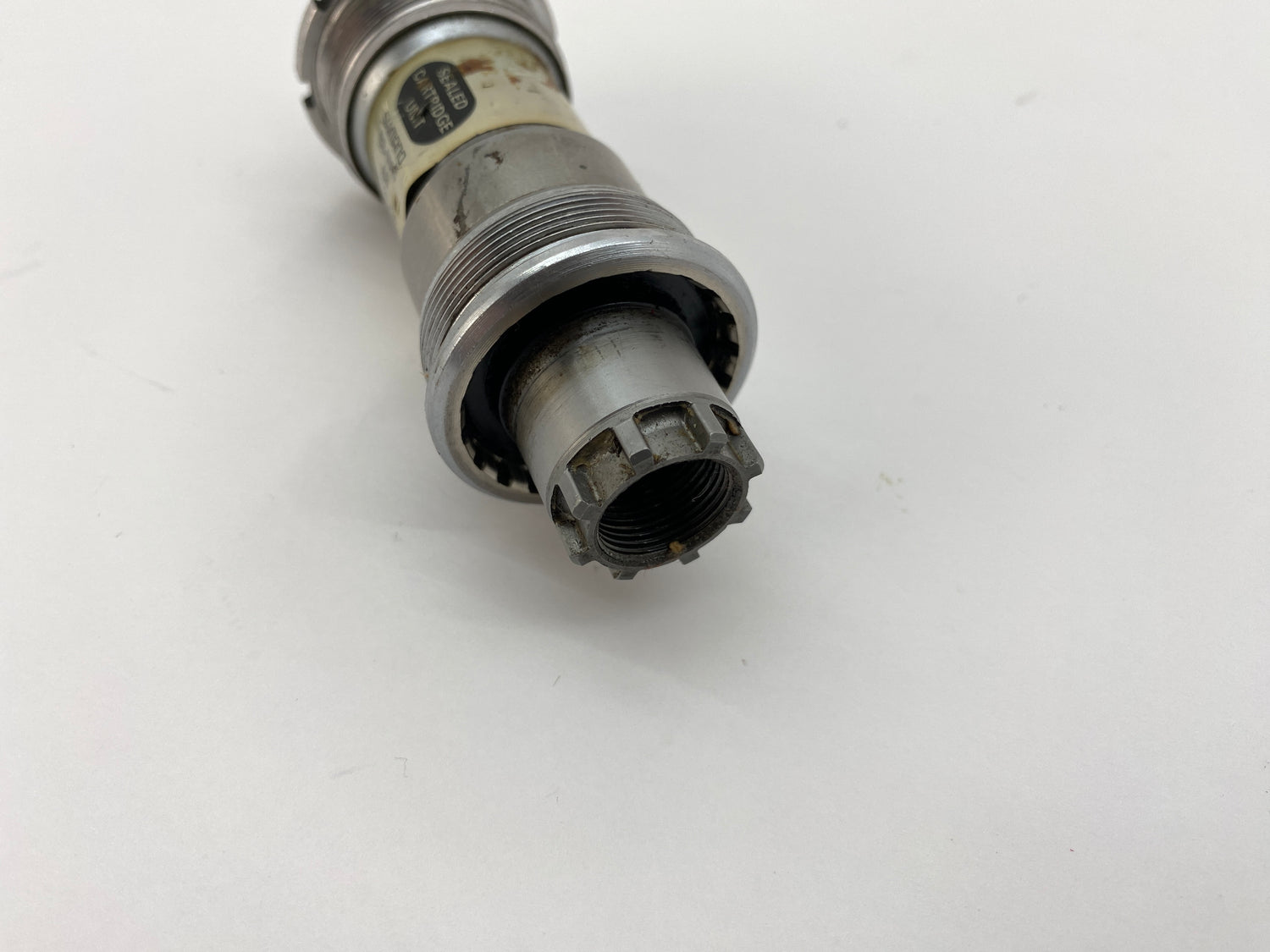 close up of the drive side spindle