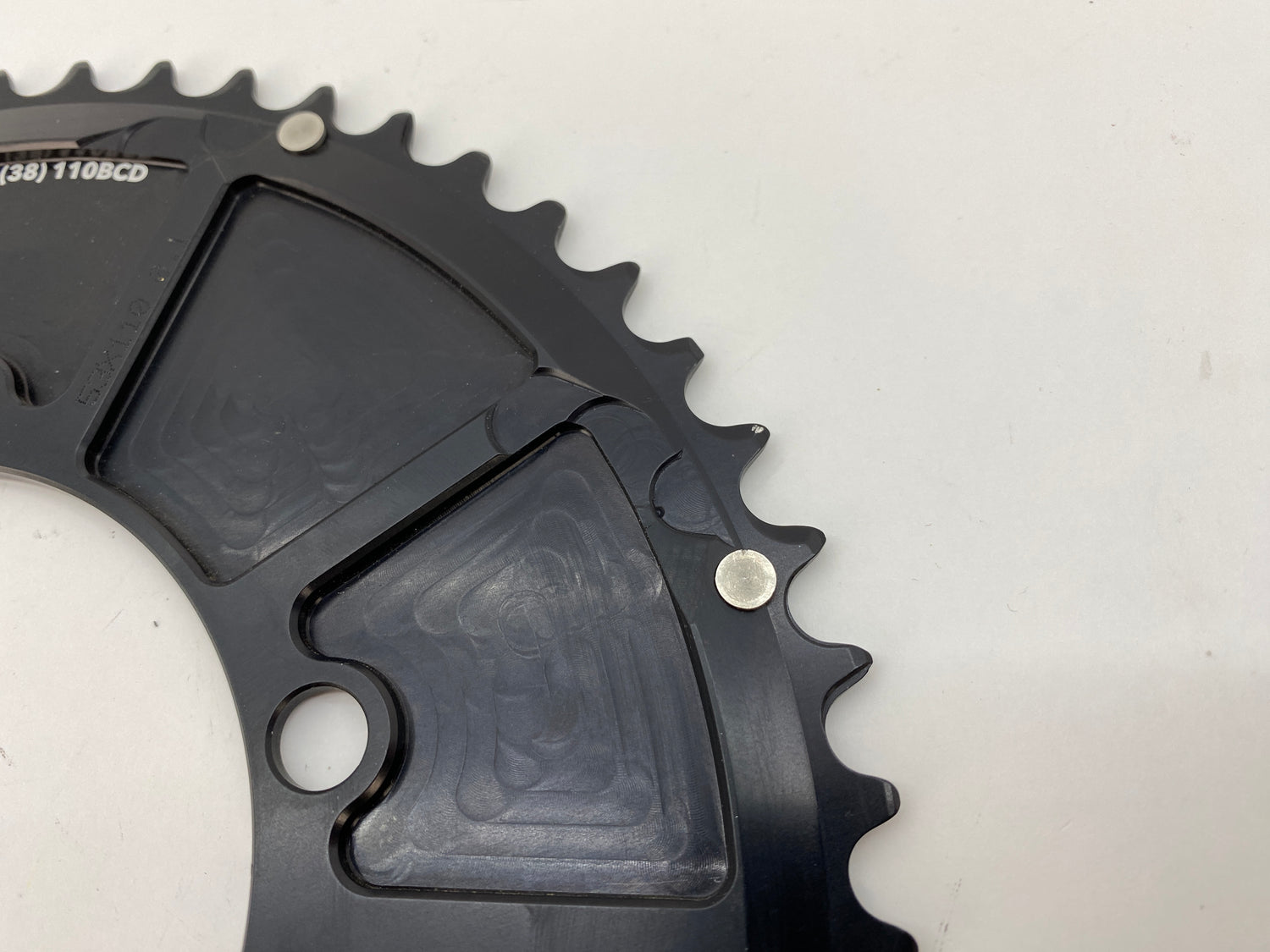 close up of the chainring