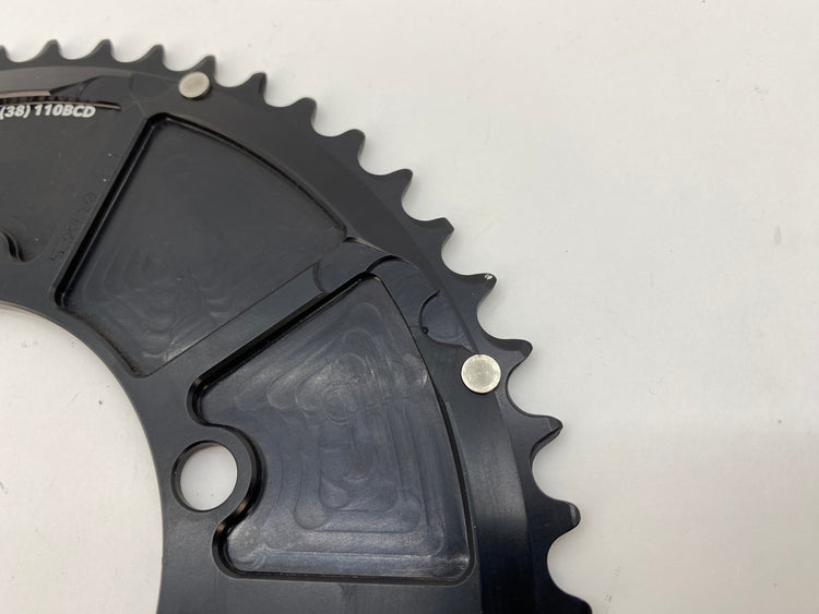 close up of the chainring