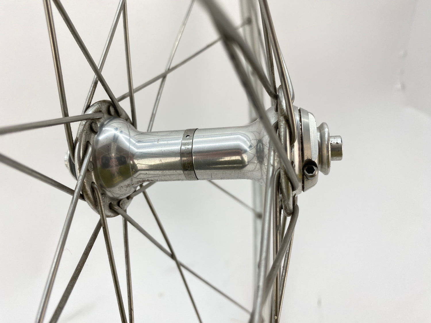 close up of the front hub