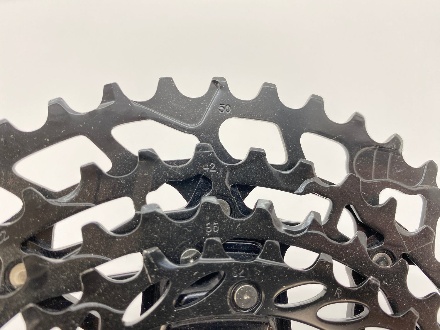 view of the cog sizes