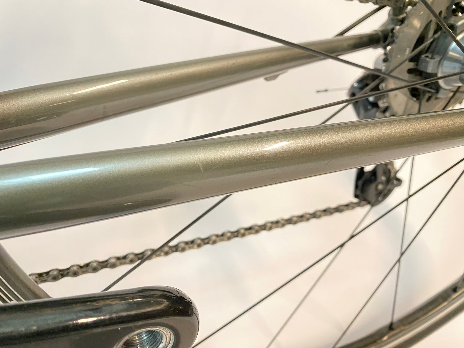 small scratch on left chainstay