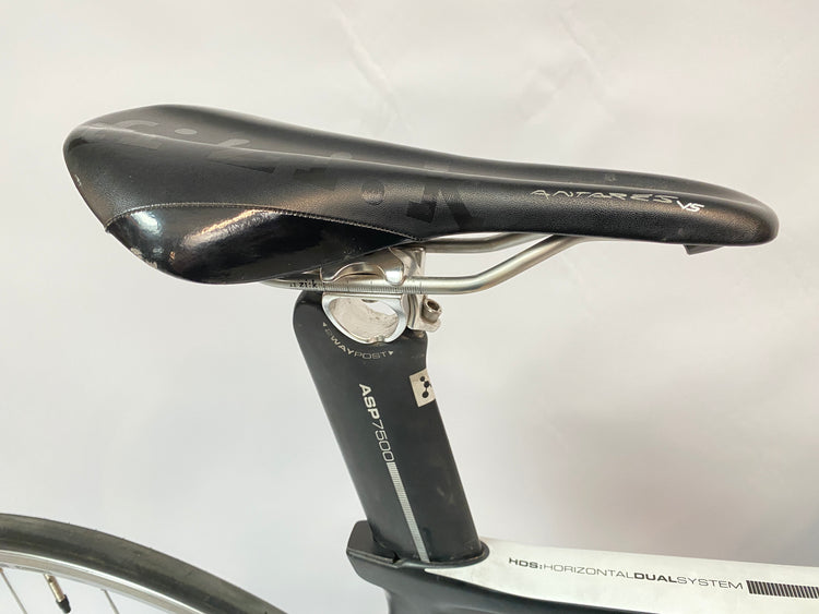 view of the saddle and seat post