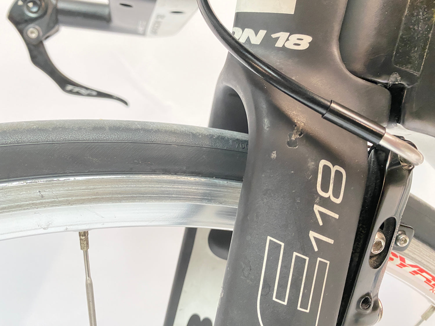 paint chip on the fork crown.