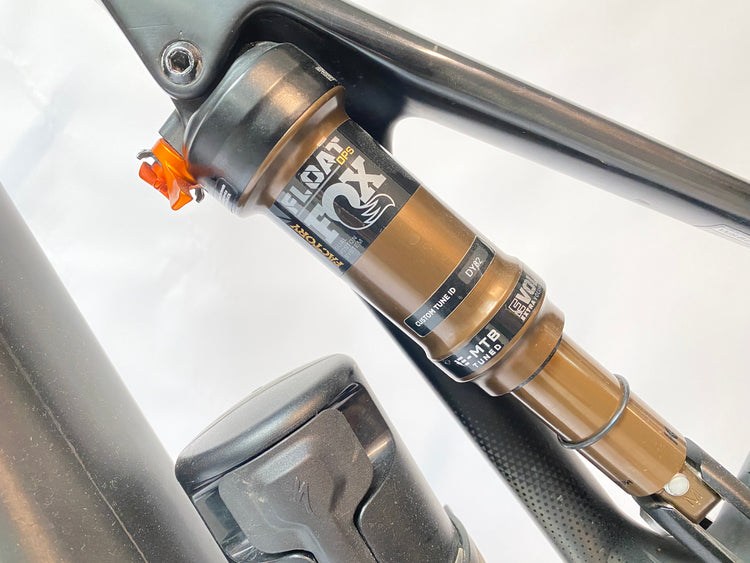 close up of the rear shock