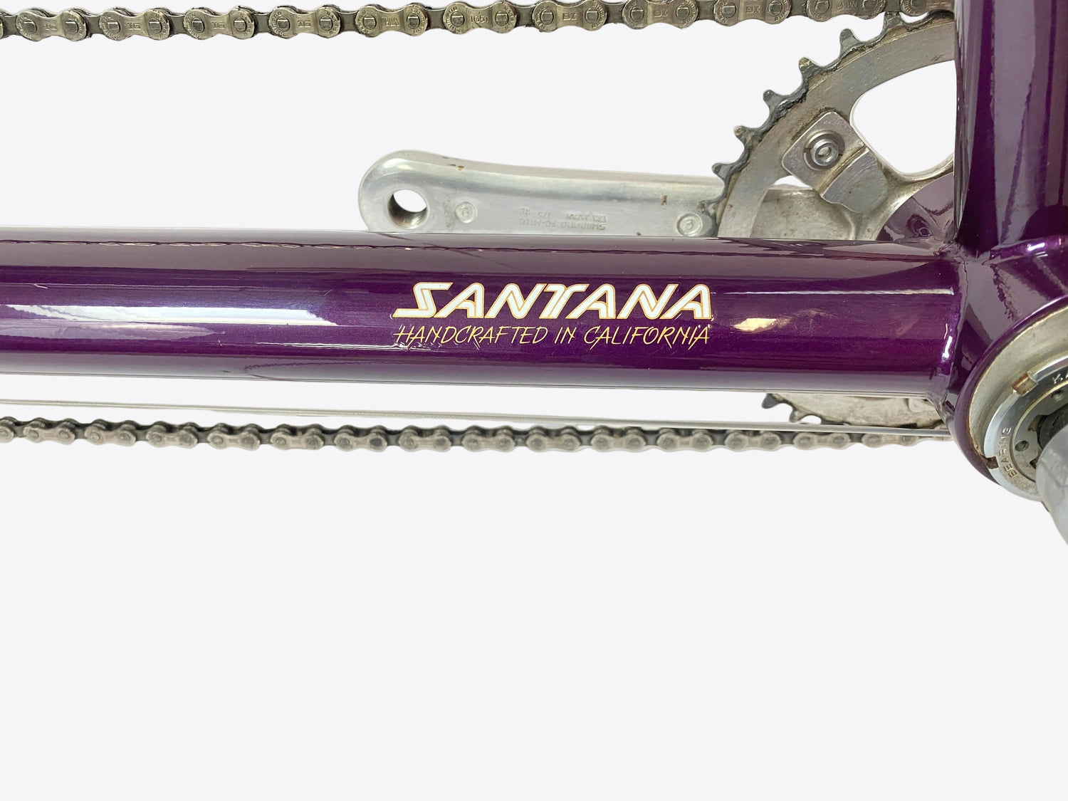 close up of the brand name