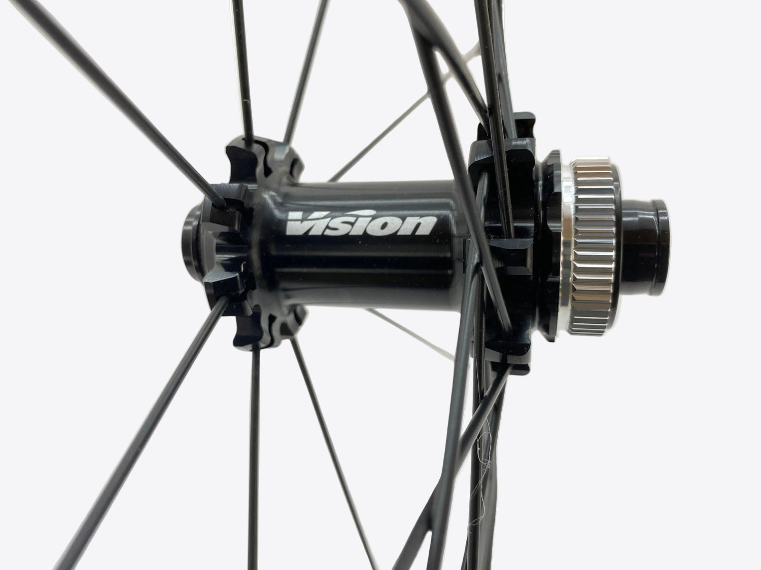 close up of the front hub