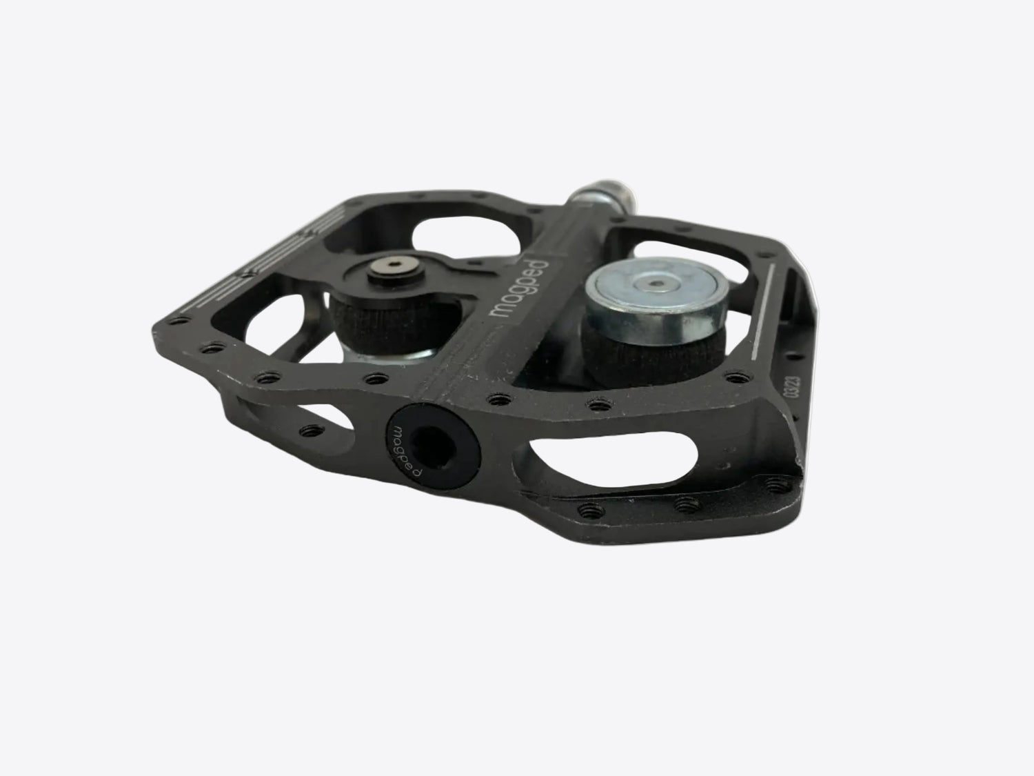 side view of the left pedal
