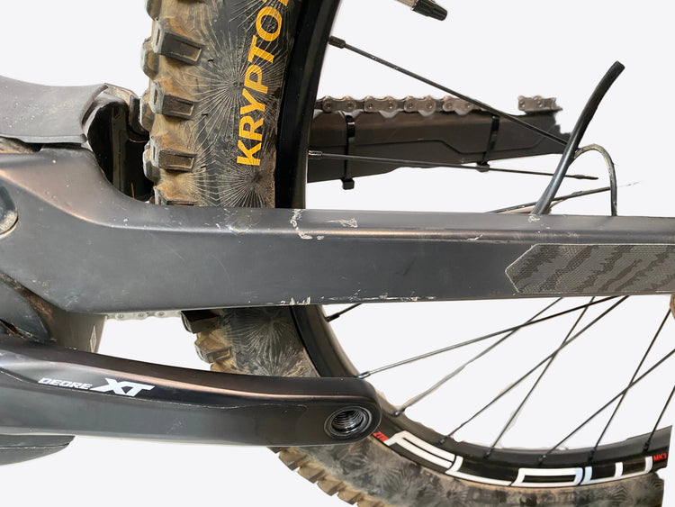 view of the left chain stay