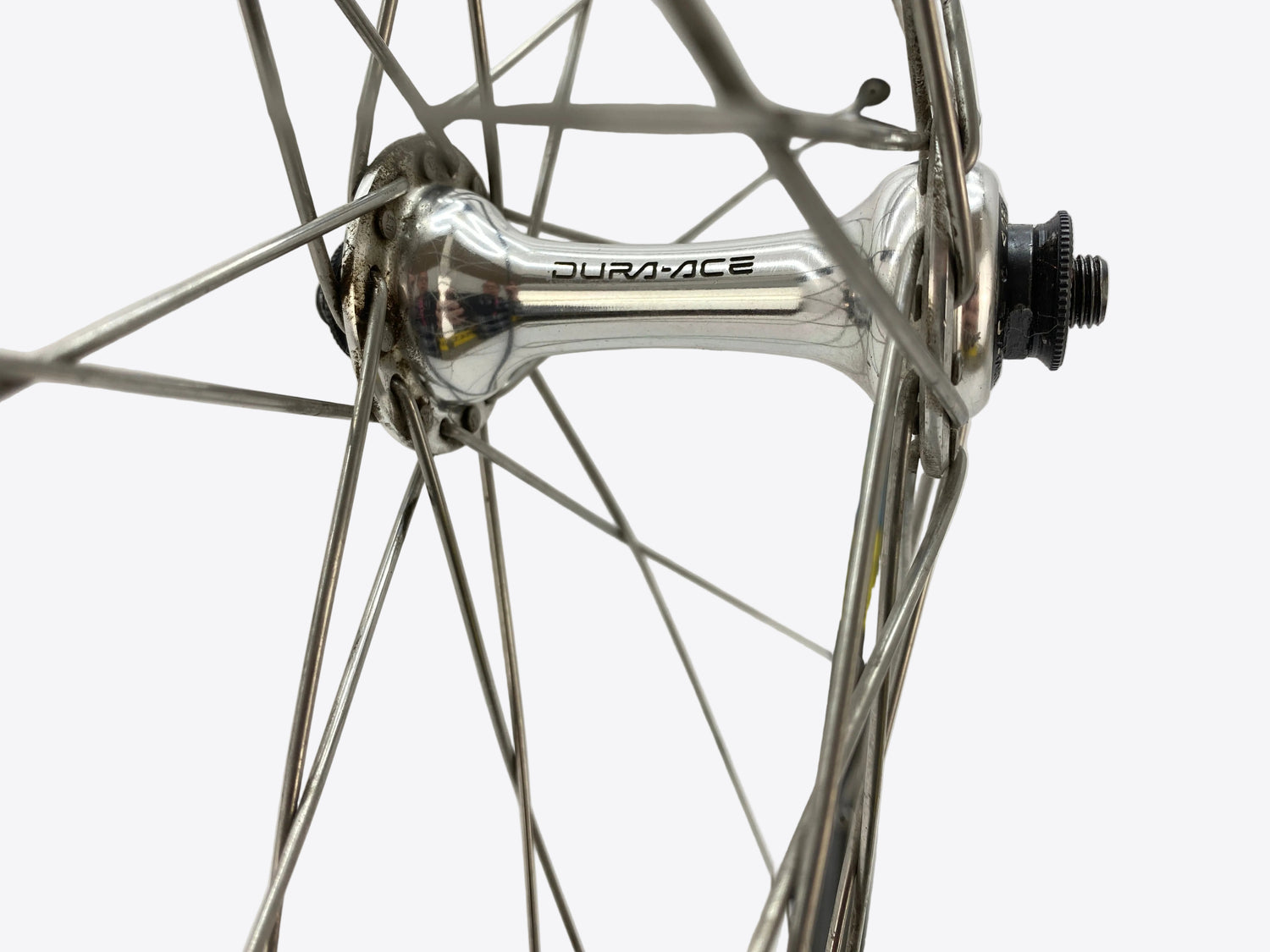 close up of the front hub