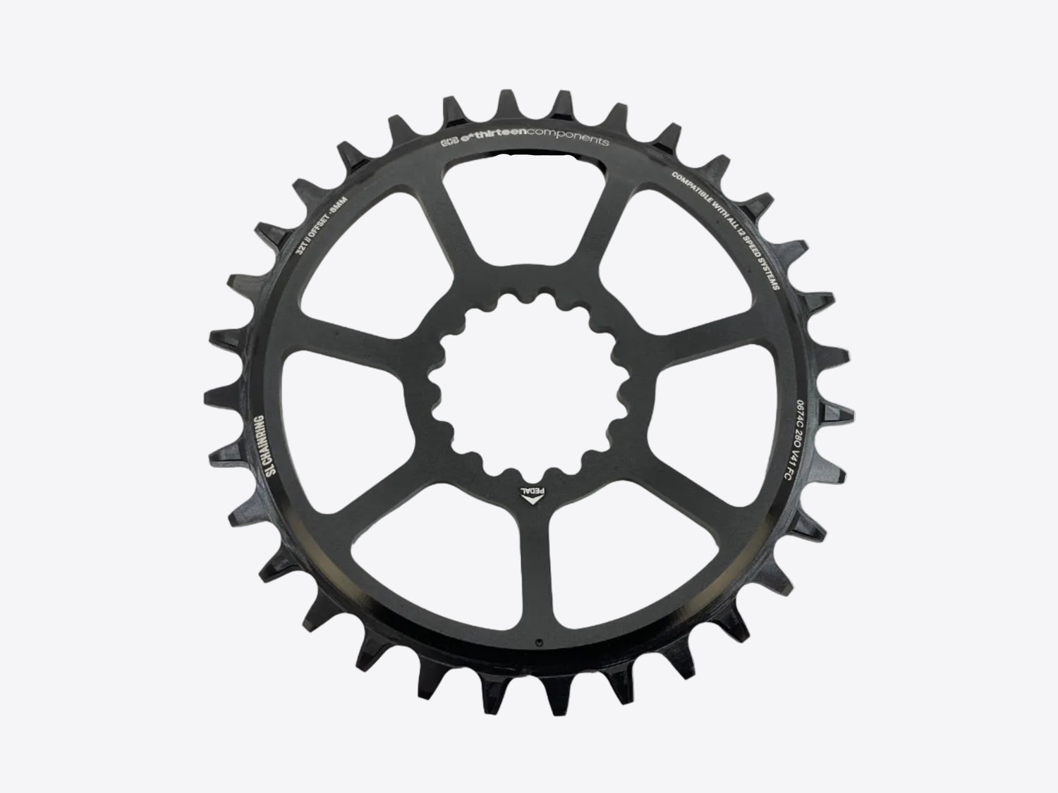 backside view of the chainring