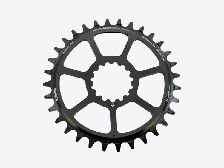 backside view of the chainring