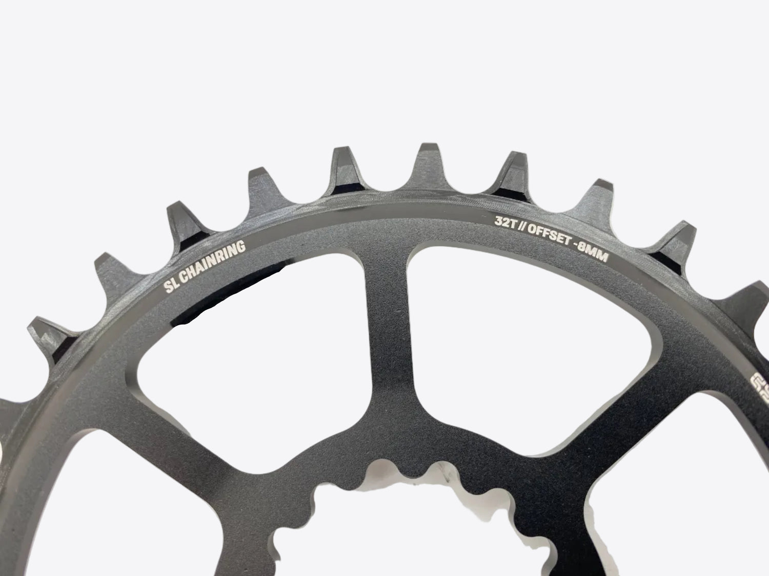 close up of the chainring