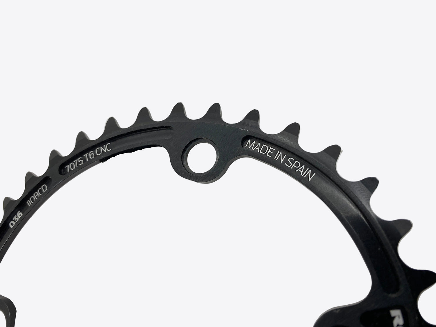 close up of the chainring