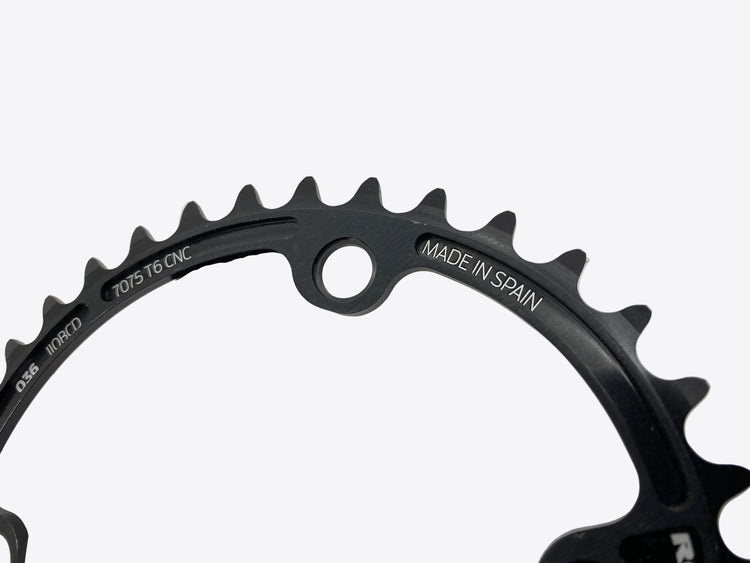 close up of the chainring