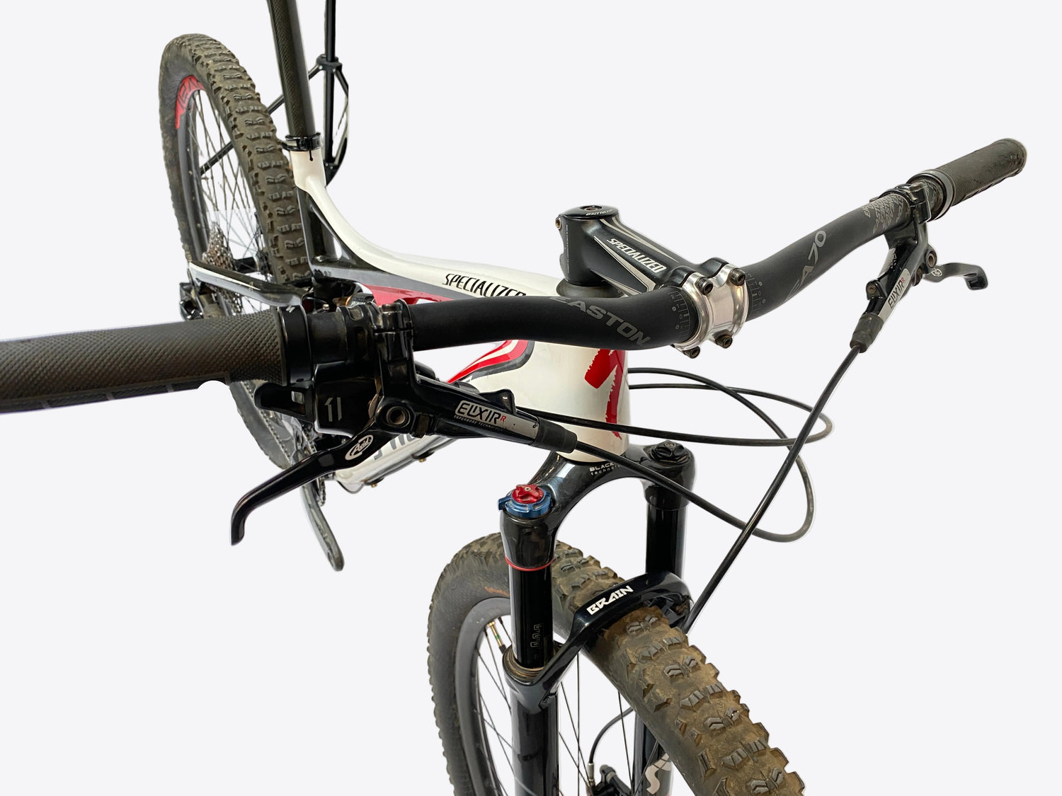 close up of the handlebars and controls