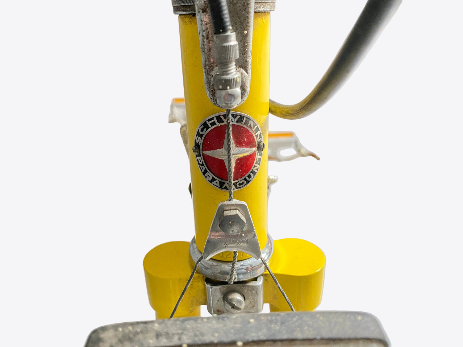 close up of the head badge
