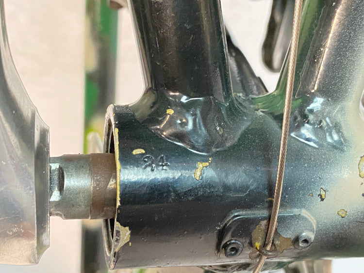 close up of serial number