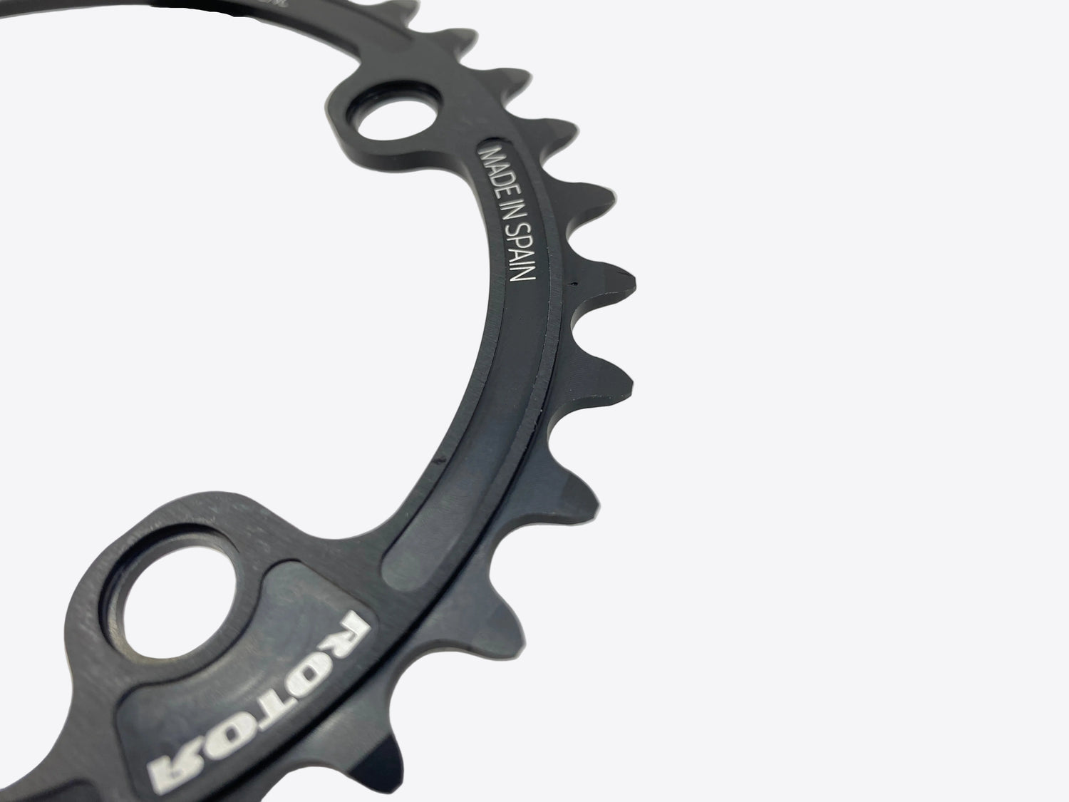 close up of the chainring