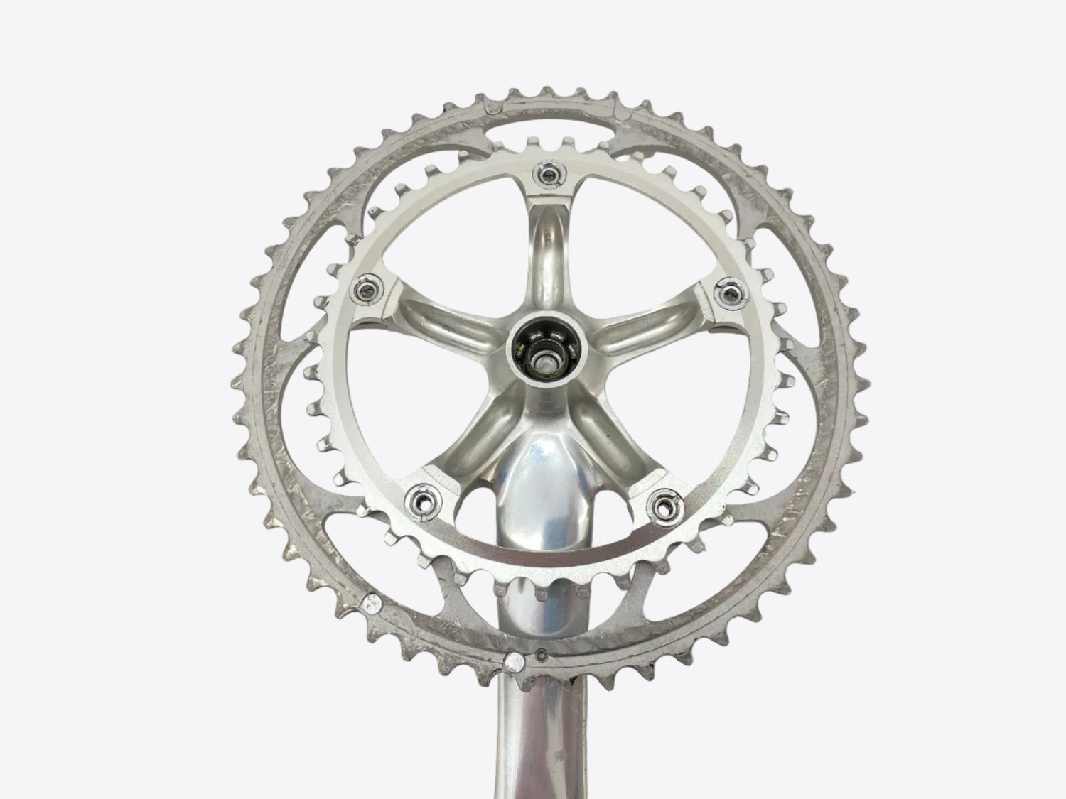 backside view of the chainrings