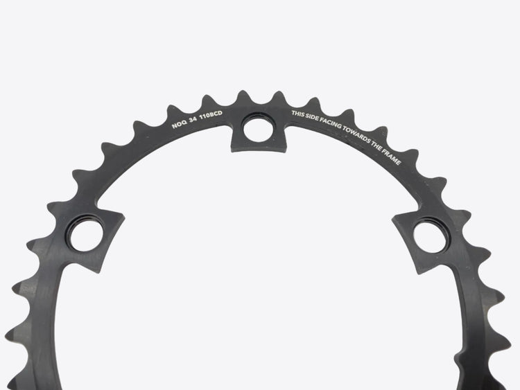 close up of the chainring