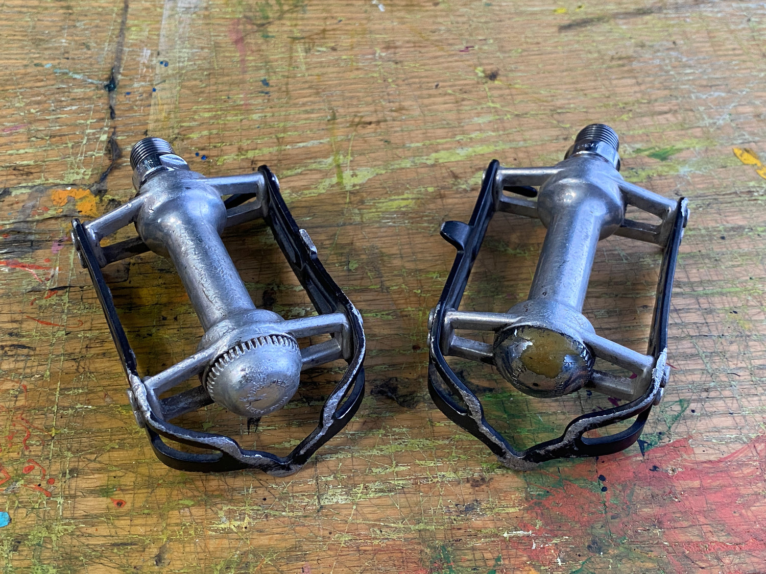campagnolo triomphe pedals Campagnolo Super Record Toe Clip Pedals 9/16
