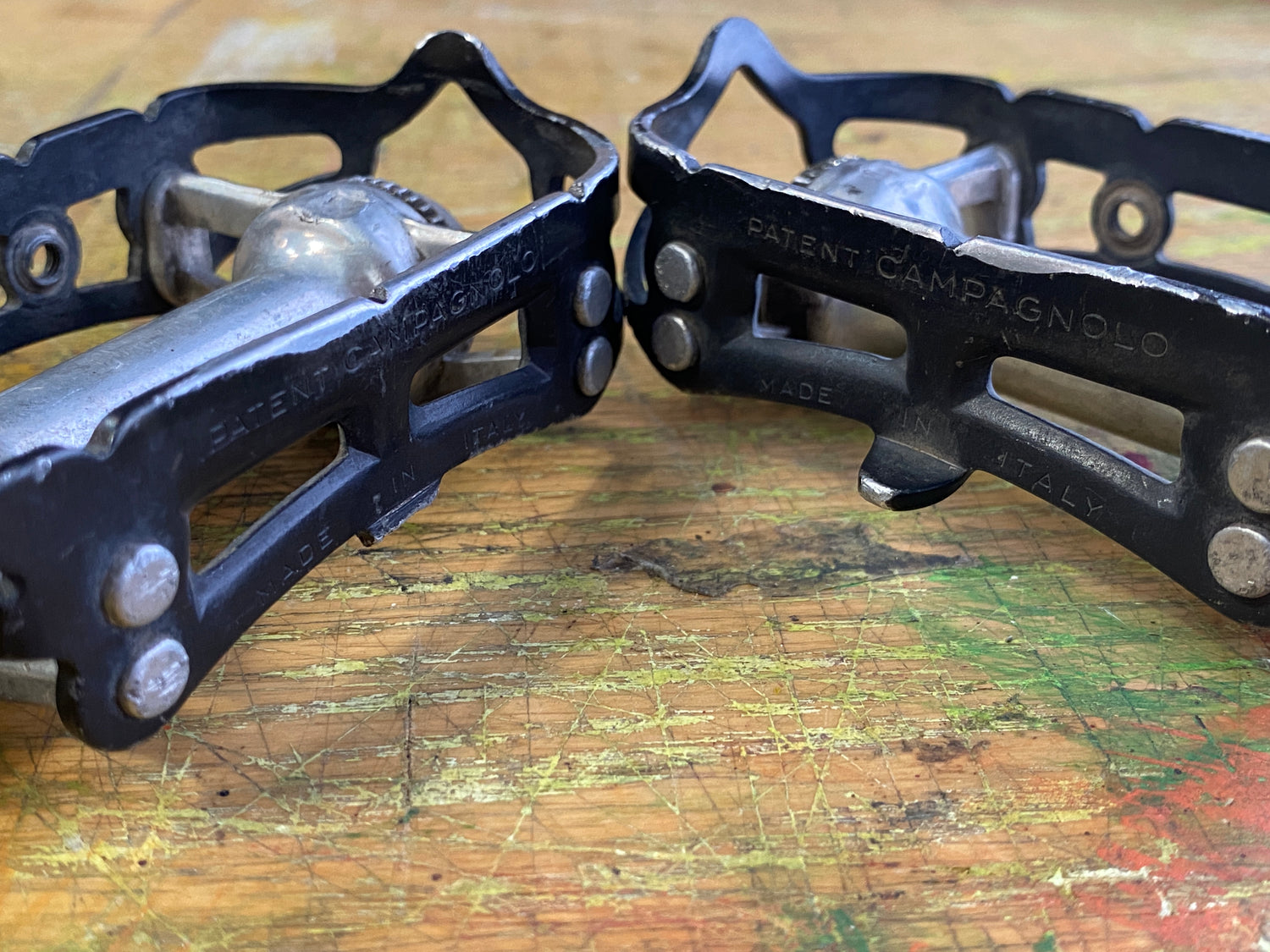 campagnolo pedale record Campagnolo Super Record Toe Clip Pedals 9/16