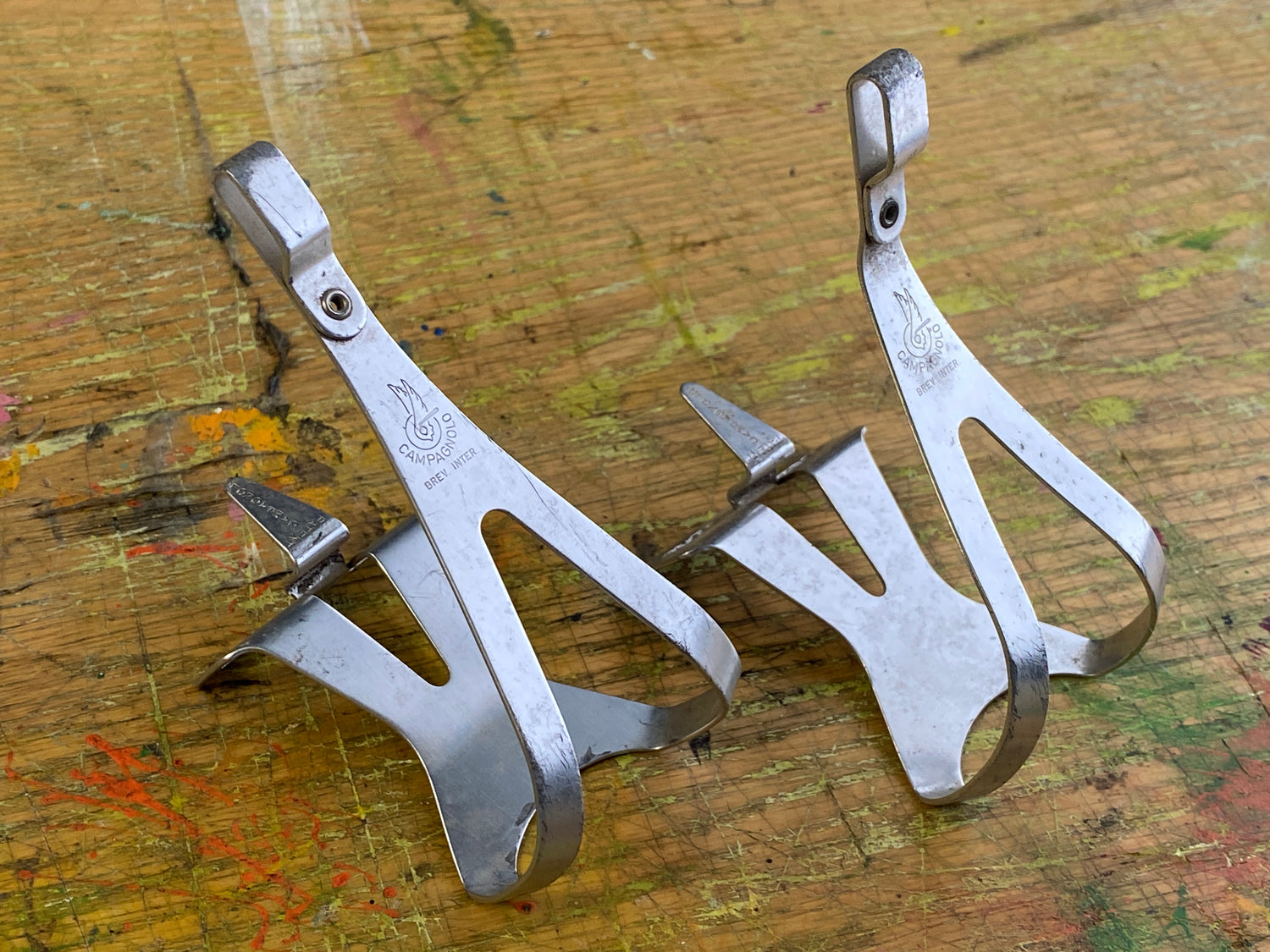 campagnolo pedal cleats Campagnolo Super Record Toe Clip Pedals 9/16