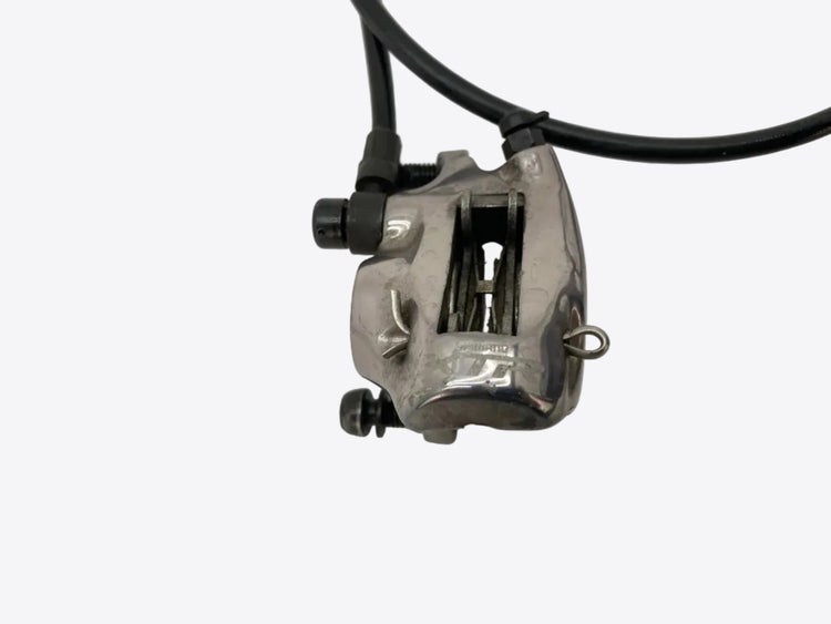 close up of the brake caliper