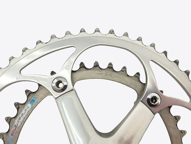 close up of the chainrings