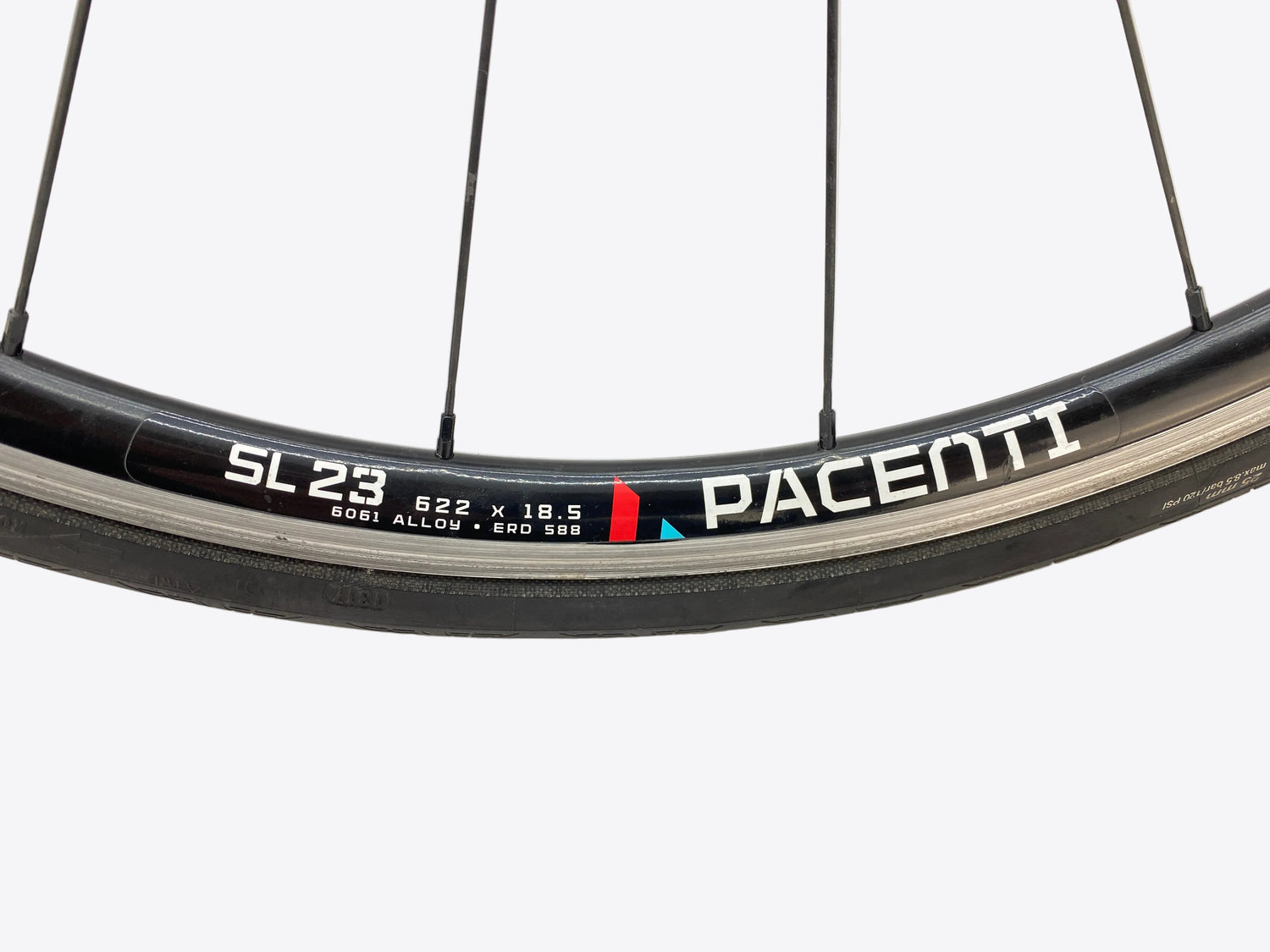 close up of the rim label