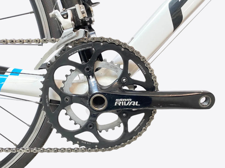 close up of the right crank