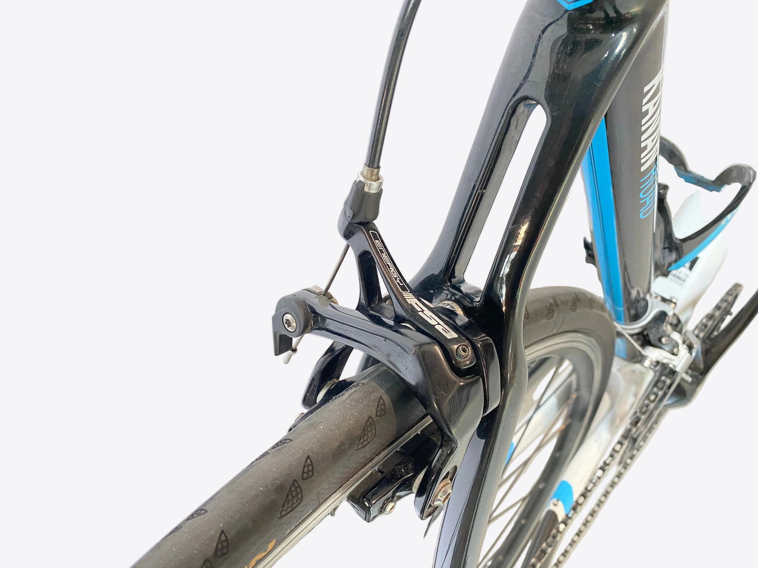 close up of the rear brake