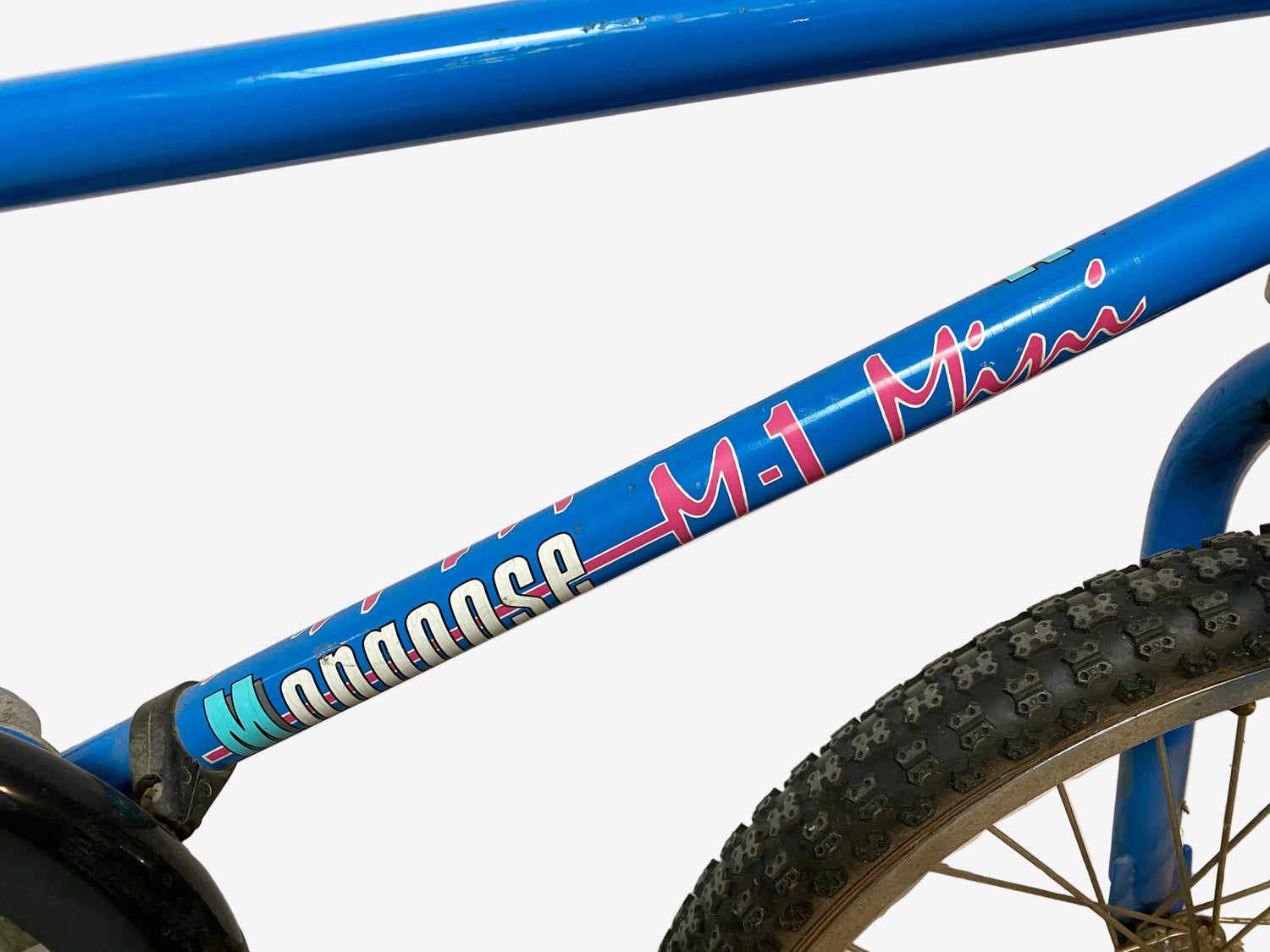close up of the brand name