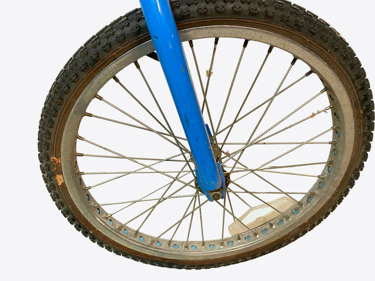 close up of the front wheel