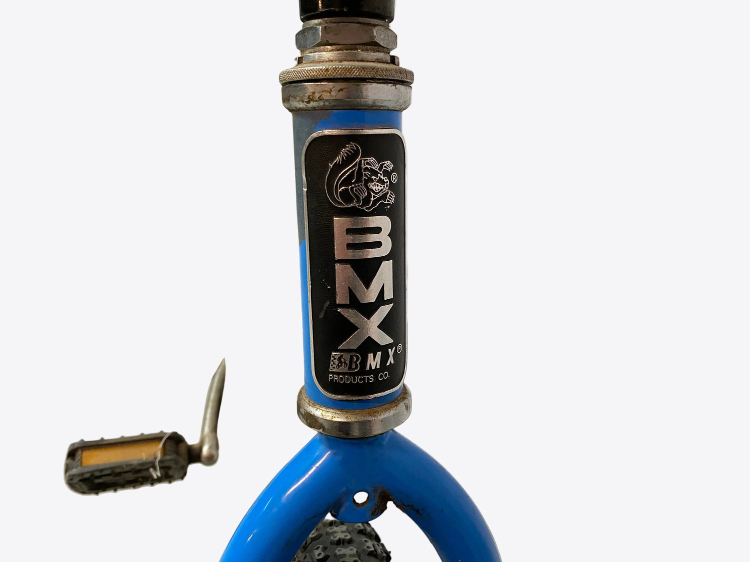 close up of the head badge