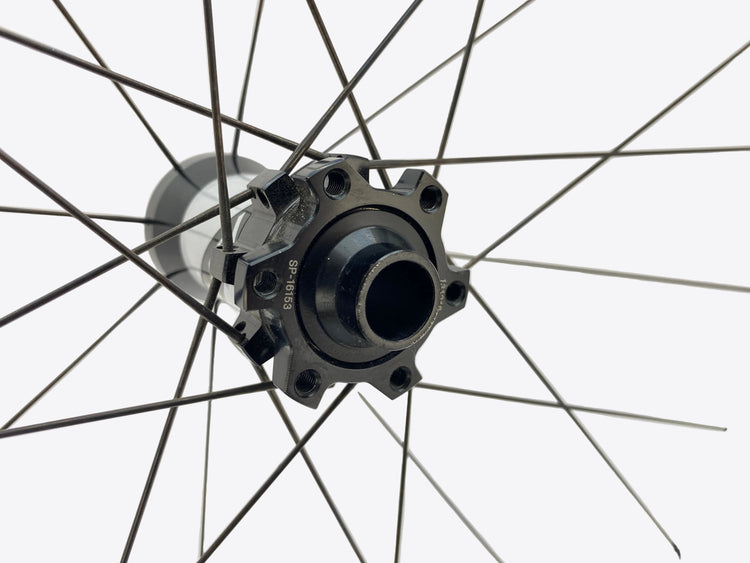 close up of the left front axle end