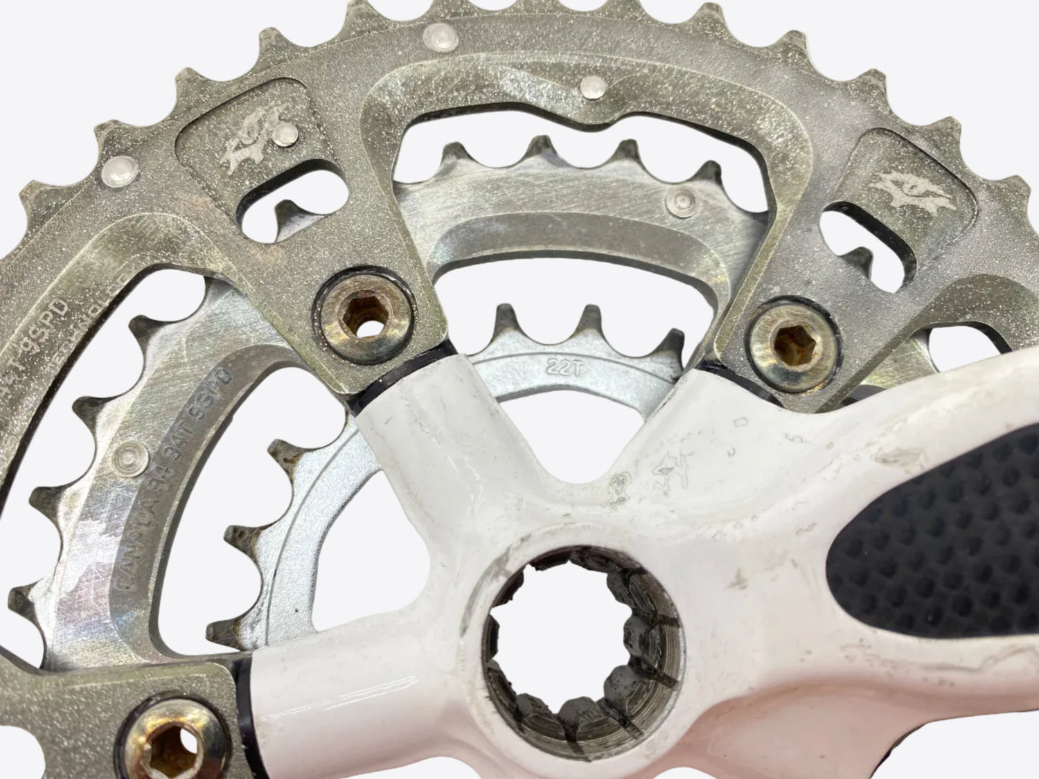 outer view of the chainrings